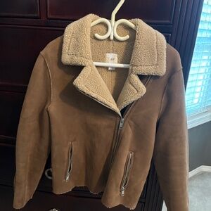 H&M Suede and Teddy Bomber Jacket
